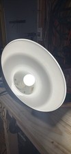Industrial Metal Dome Pendant High Bay Reflector Light w/ Cord Silver/White picture