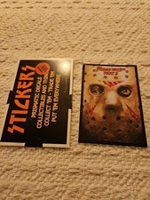 Vtg 80's Friday The 13th Jason Part 3 Prismatic Vending Machine Sticker Horror. picture