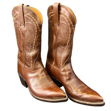 Lucchese Classics Handmade Western Cowboy Boots Brown L1581 Mens 8.5 E Wide USA picture