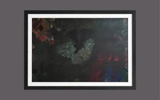 Moody Dark Gothic Floral Abstract Painting Dark Academia 
