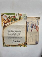 Vintage 1955 Christmas Letter From Santa Claus With Envelope  - IGA promotion picture