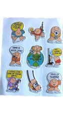 Unused Vintage ZIGGY Sheet of 9 Puffy Stickers UPS Tom Wilson Have A Nice Life picture