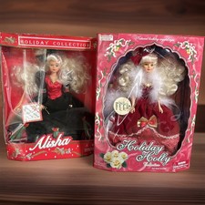 Vtg 90s Holiday Fashion Doll Lot Alisha JPI & Holiday Holly Jakks Pacific NIB picture
