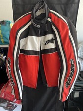 Vintage Alpinestars Racing Moto Jacket 90s USA Women Size L Red picture