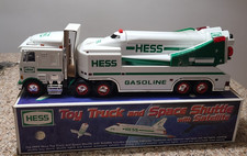 VINTAGE 1999 Hess Toy Truck and Space Shuttle With Satellite in Original Box picture