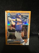 Bowman 2021 Chrome Pete Crow-Armstrong Orange Refractor 22/25 True Orange RC picture