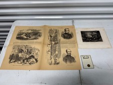 Antique 1862 Harper's Weekly Civil War Prints, Rare Dix Penny picture