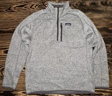 Patagonia Men's Heather Gray Fleece 1/4 Zip Mock Neck Pullover XL picture