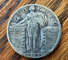 1929-S Standing Liberty Quarter 90% Silver San Francisco Mint Circulated picture