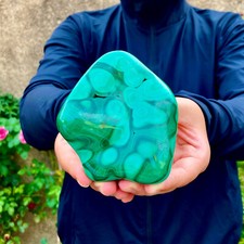 400G  Natural glossy Malachite transparent cluster rough mineral sample picture