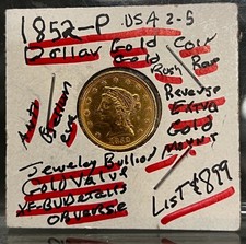 1852-P $2.5 LIBERTY USA Rare Quarter Eagle XF DETAILS--EXTRA GOLD REV. DISCOUNTS picture