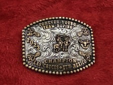 X~Treme Rodeo Champion☆Sr. Team Roping☆2025☆ TROPHY BUCKLE☆Las Cruces NM☆RARE☆39 picture
