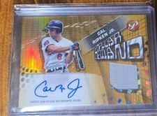2025 Topps Pristine  Autograph Relics Cal Ripken  Gold Refractor # 34/50  picture