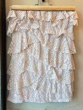 Wet Seal Blush Pink Lace Ruffle Tube Top XS Strapless Romantic Boho NWOT picture