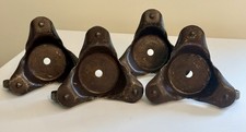 Vintage Bassick Cast Iron Tri-Dolly Caster Set of 4 (Pat 1666139) Heavy Duty picture