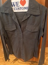 Standard James Perse Button Down Dark Gray Shirt Size 2 picture