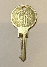Vintage Disney World Grand Floridian Resort Room Key #2198 Brass GF Monogram picture