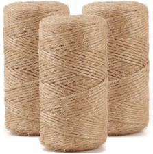 984 FT Natural Jute Twine, 3ply Thin Ribbon Hemp Twine picture