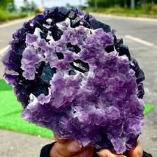 1.58LB  Rare transparent purpe cubic fluorite crystal sample/China picture
