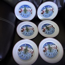 Villeroy & Boch Naif Christmas Salad Plates 8