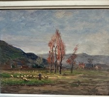 1940s Maurice Jacques Original Oil Painting 19.5