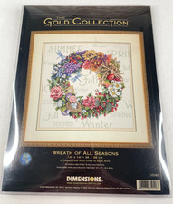 Dimensions Gold Collection Wreath of All Seasons 35040 Counted Cross Stitch Kit picture
