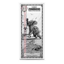 2027 ZOMBUCKS WORLD 1/1000 oz .999 SILVER NOTE ~ ELEGAUNT ~ picture