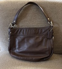 VINTAGE Coach Brown Leather Zoe Hobo Shoulder Bag F14707 picture