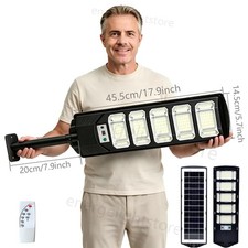 Commercial Solar Street Light Outdoor Dusk to Dawn Flood Road Area Security Lamp picture