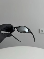 Retro Oakley Eye Jacket 1.0 Gen 2 Polarized Sunglasses Black Frame Mirror Lenses picture