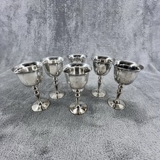 Vintage Towle Silver Plated Goblets Set 6 Wine Water Glasses Spain Marked READ picture