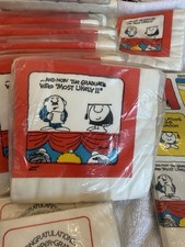 Huge Lot Of 1976 Ziggy Graduation Paper Goods Vintage Napkins Tablecloths picture