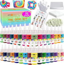 HTVRONT Tie Dye Kit - 32 Vibrant Colors Pre-Filled Bottles Tyedyedye Kit, Perman picture
