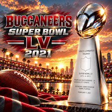 2021 Tampa Bay Football Championship Trophy Replica Fan Collectible Decor picture