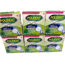 28 count Polident 3 Minute Daily Denture Cleanser tabs x6 Boxes Exp 2026/10/31 picture