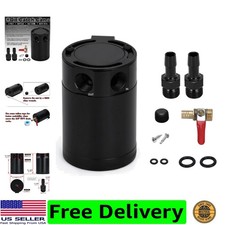 Baffled Oil Catch Can Kit Universal 2 Port Aluminum Oil Separator Reservoir T... picture