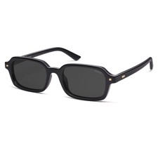 SOJOS Trendy Rectangle Polarized Sunglasses Women Men Medium, Black + Grey picture