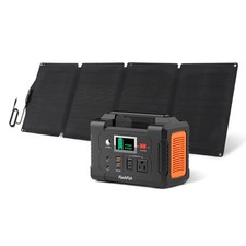 200W Portable Power Station&60W Solar Panel;  FlashFish 151Wh Solar Generator picture