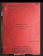 🔥 VINTAGE 1955 CASABLANCA TV SCRIPT Warner Bros Gary Stevens SIGNED COPY Lot ❤️ picture