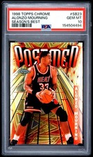 1998 Topps Chrome Alonzo Mourning Season's Best #SB23 PSA GEM MINT 10 picture