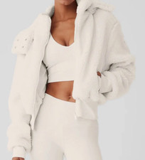 BRAND NEW ALO Yoga Foxy Sherpa Jacket Ivory Small picture