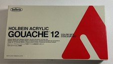 Holbein Acrylic Gouache Colors School Set Of 12 - D981 - New picture