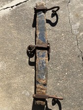 Antique Lg. 45” Heavy Wood Forged Iron Original Paint Oxen Farm Yoke Whippletree picture