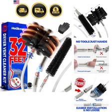 32 Feet Dryer Vent Cleaner Kit, Upgrade Flexible Lint Brush with Drill Attach... picture