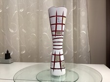 Vintage Jaroslav Lebeda 1958 Brussels Expo Blown Glass Vase White over Rubis Red picture