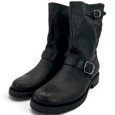 Frye Veronica Short Women's Size 9.5 Black Full Grain Brush-Off Leather Boot NIB picture