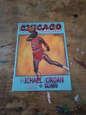 Basketball Art Card Print of Michael Jordan, 1972 Style. # To 500 picture