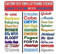Custom Text Vinyl Lettering Sticker Decal Personalized -ANY TEXT - ANY NAME - [1 picture