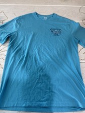 Izod Saltwater Cool Louies Crab Shack Dive Bar Double Sided Shirt XLT Blue New picture