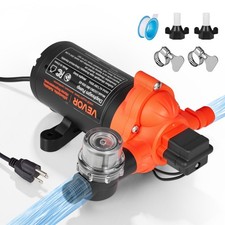 VEVOR Water Pressure Pump 110V AC 4 GPM 3-Chamber Electric Diaphragm Pump 45 PSI picture